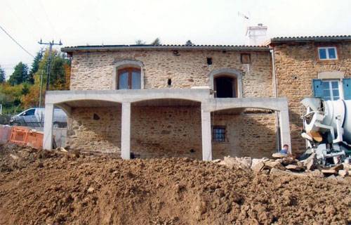 Rénovation de terrasse béton sur ancienne maison